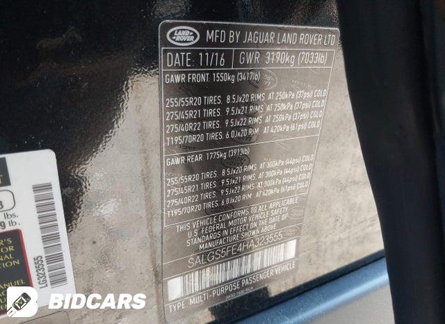 SALGS5FE4HA323555 2017 Land Rover Range Rover photo no. 9