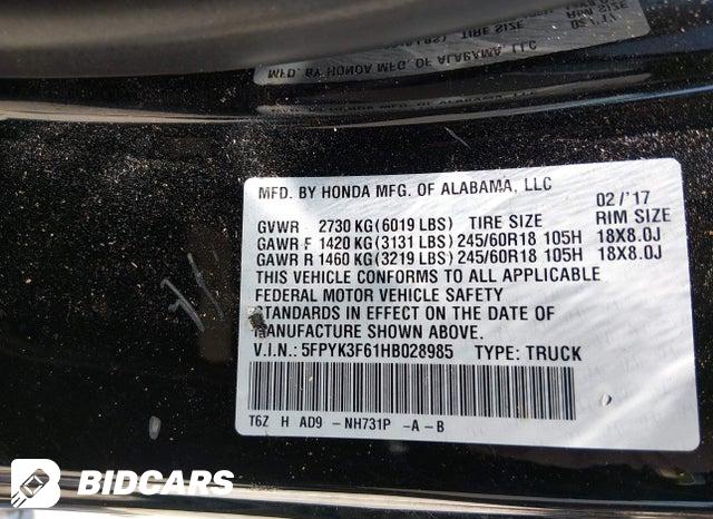 5FPYK3F61HB028985 2017 Honda Ridgeline photo no. 9