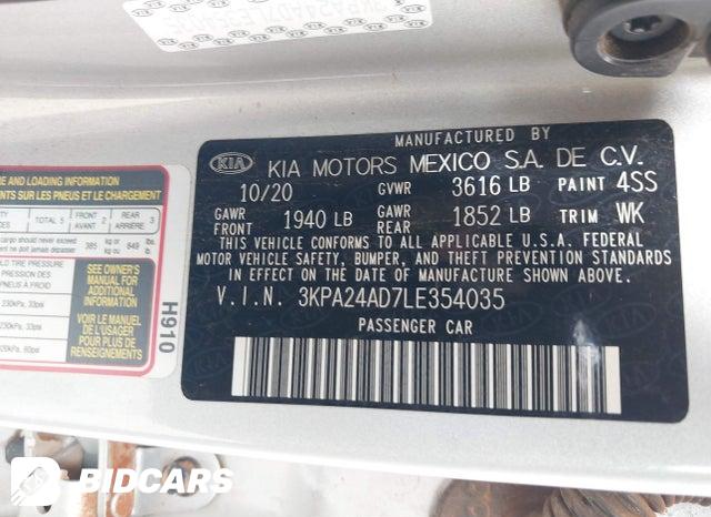 2020 KIA Rio — VIN 3KPA24AD7LE354035, şəkil 9