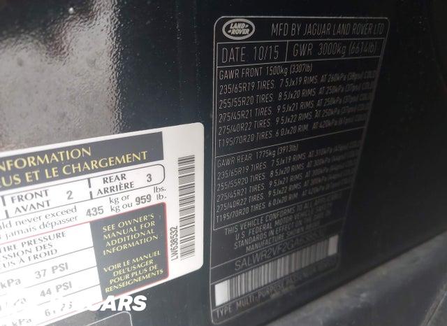 SALWR2VF2GA638532 2016 Land Rover Range Rover photo no. 9