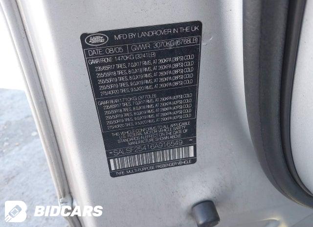 SALSF25416A916549 2006 Land Rover Range Rover photo no. 9