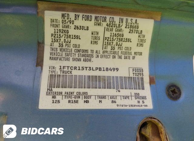 1FTCR15T3LPB18499 1990 Ford Ranger photo no. 9