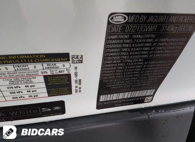 SALGS2RU3MA455606 2021 Land Rover Range Rover photo no. 9