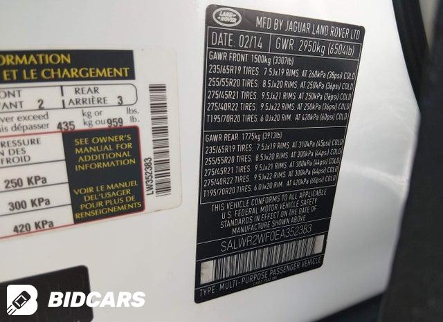 SALWR2WF0EA352383 2014 Land Rover Range Rover photo no. 9