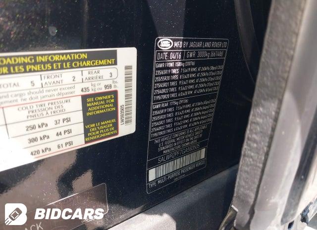 SALWR2PF7GA593505 2016 Land Rover Range Rover photo no. 9
