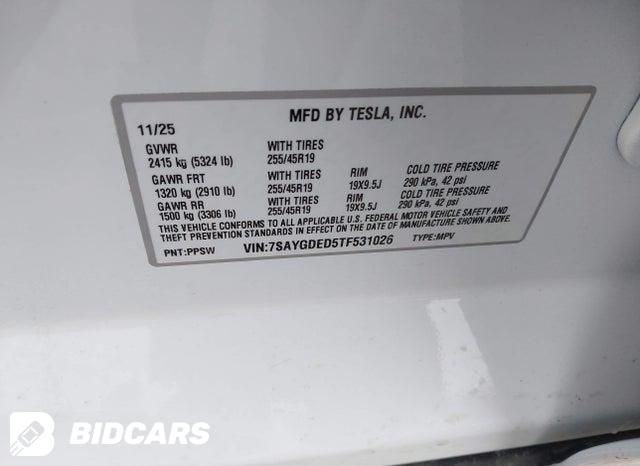 7SAYGDED5TF531026 2026 Tesla Model Y photo no. 9