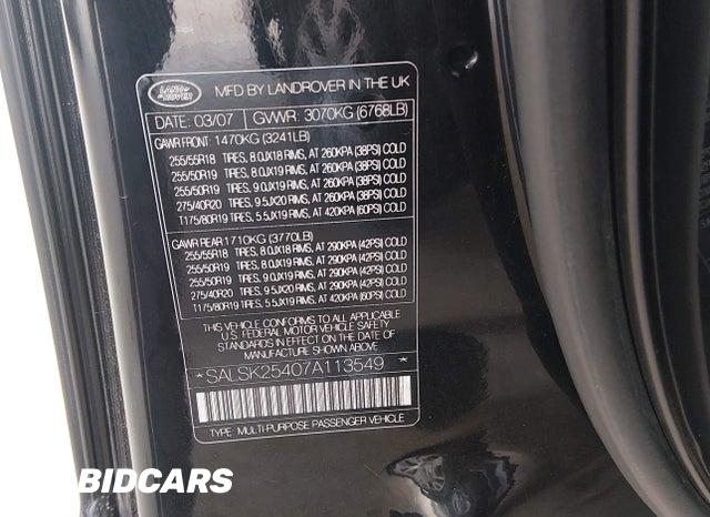 SALSK25407A113549 2007 Land Rover Range Rover photo no. 9