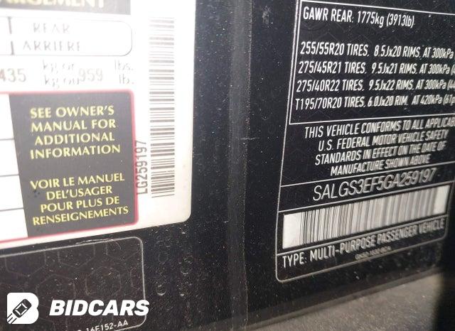 SALGS3EF5GA259197 2016 Land Rover Range Rover photo no. 9