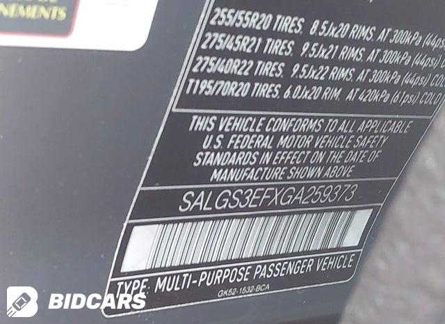 SALGS3EFXGA259373 2016 Land Rover Range Rover photo no. 9