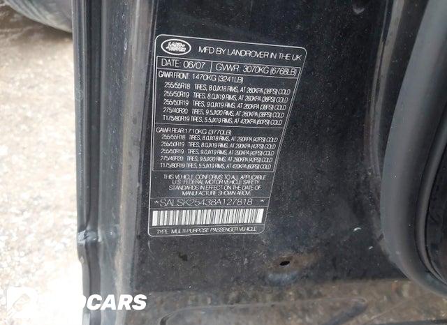 SALSK25438A127818 2008 Land Rover Range Rover photo no. 9