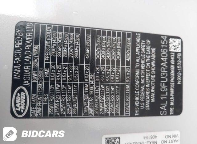 2024 Land Rover Range Rover — VIN SAL1L9FU3RA406154, şəkil 9
