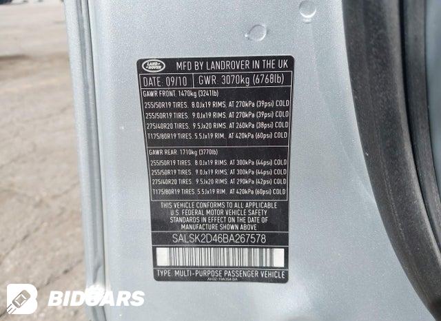 SALSK2D46BA267578 2011 Land Rover Range Rover photo no. 9