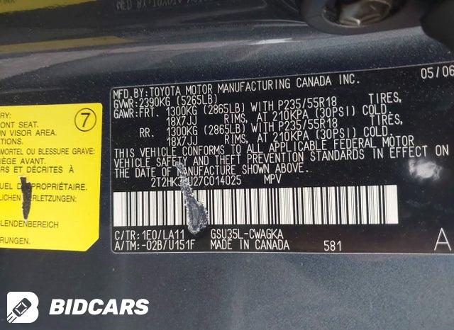 2T2HK31U27C014025 2007 Lexus RX photo no. 9