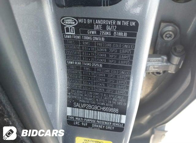SALVP2BG9CH669888 2012 Land Rover Range Rover photo no. 9