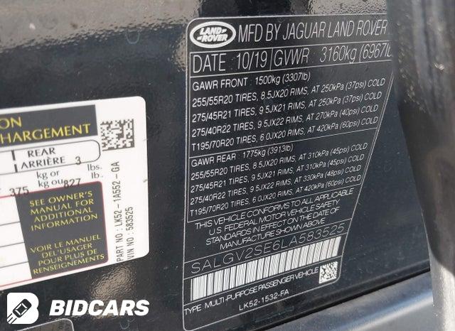 SALGV2SE6LA583525 2020 Land Rover Range Rover photo no. 9