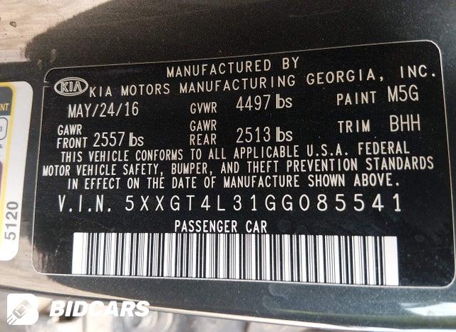 2016 KIA Optima — VIN 5XXGT4L31GG085541, şəkil 9
