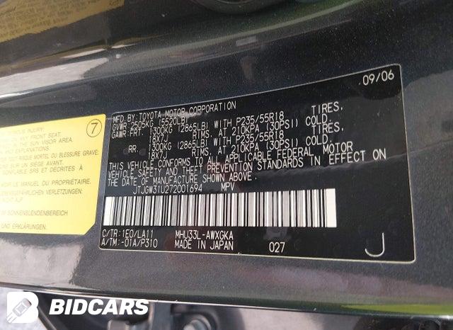 JTJGW31U272001694 2007 Lexus RX photo no. 9