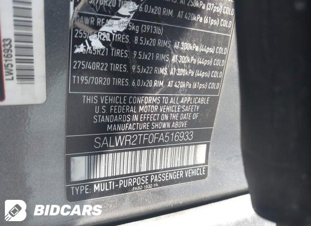 SALWR2TF0FA516933 2015 Land Rover Range Rover photo no. 9