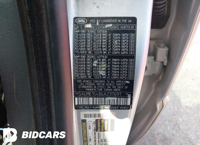 SALME15486A237691 2006 Land Rover Range Rover photo no. 9