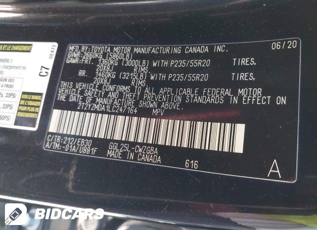 2020 Lexus RX — VIN 2T2YZMDA1LC247164, şəkil 9