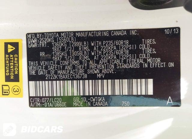 2T2ZK1BAXEC136738 2014 Lexus RX photo no. 9
