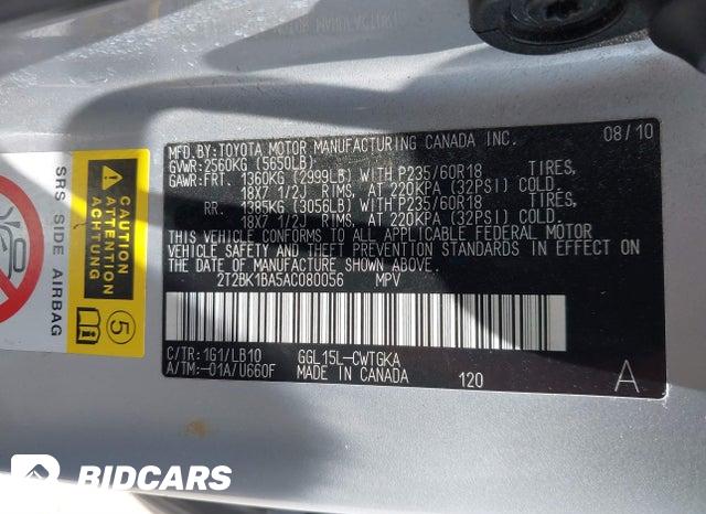 2T2BK1BA5AC080056 2010 Lexus RX photo no. 9