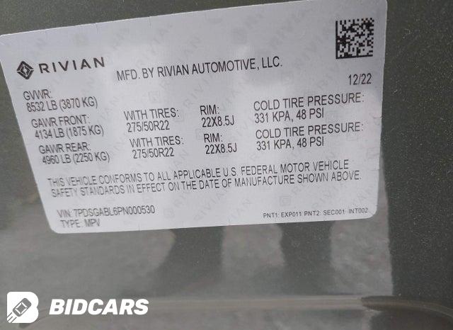 7PDSGABL6PN000530 2023 Rivian R1S photo no. 9