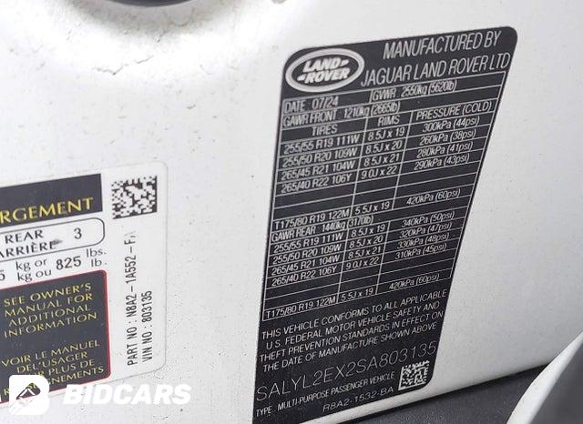 SALYL2EX2SA803135 2025 Land Rover Range Rover photo no. 9