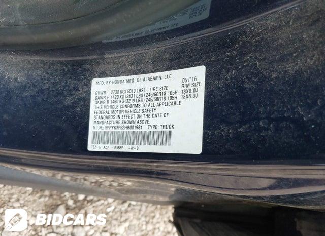 5FPYK3F52HB001981 2017 Honda Ridgeline photo no. 9