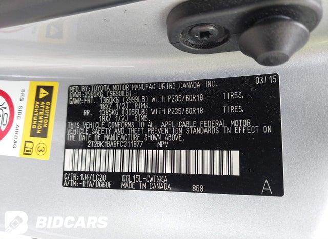 2T2BK1BA8FC311877 2015 Lexus RX photo no. 9