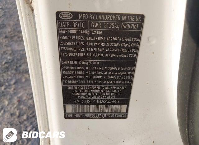 SALSH2E44BA263946 2011 Land Rover Range Rover photo no. 9