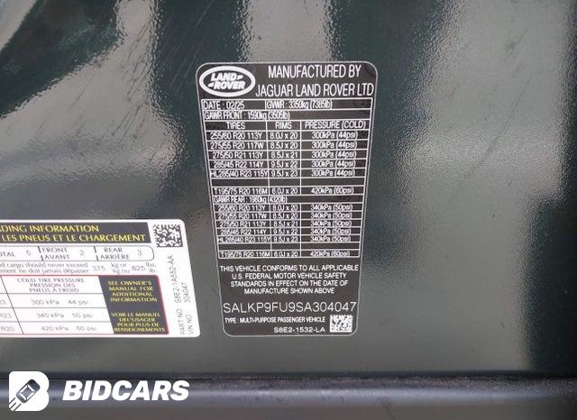 SALKP9FU9SA304047 2025 Land Rover Range Rover photo no. 9