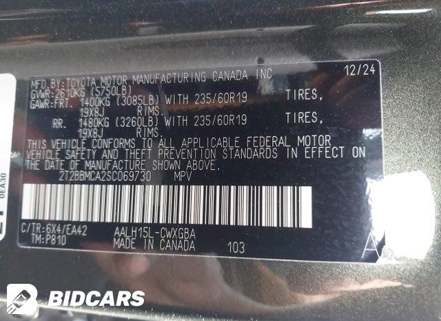 2T2BBMCA2SC069730 2025 Lexus RX 350H photo no. 9