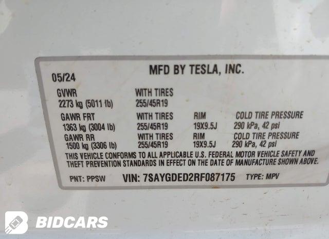 7SAYGDED2RF087175 2024 Tesla Model Y photo no. 9