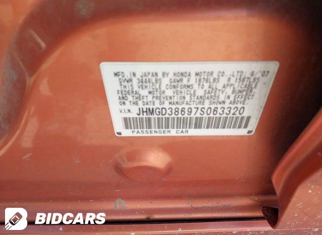 JHMGD38697S063320 2007 Honda Fit photo no. 9