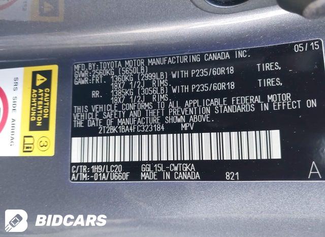 2T2BK1BA4FC323184 2015 Lexus RX photo no. 9