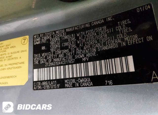 2T2HA31U44C011657 2004 Lexus RX photo no. 9
