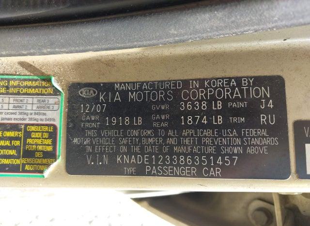 KNADE123386351457 2008 KIA Rio photo no. 9