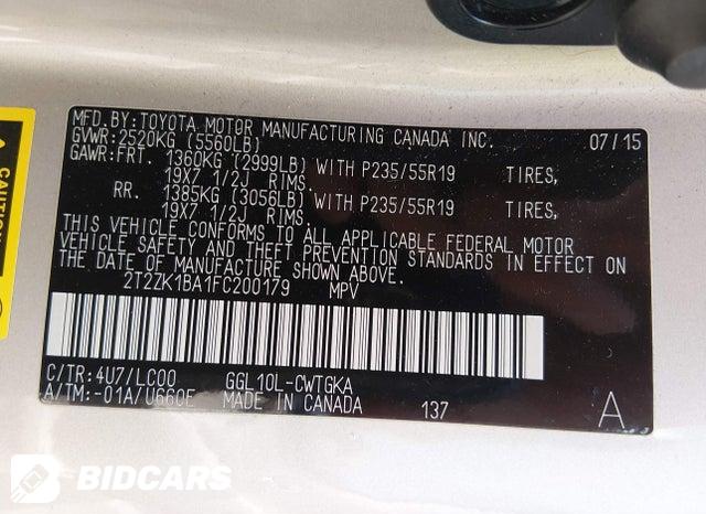 2T2ZK1BA1FC200179 2015 Lexus RX photo no. 9