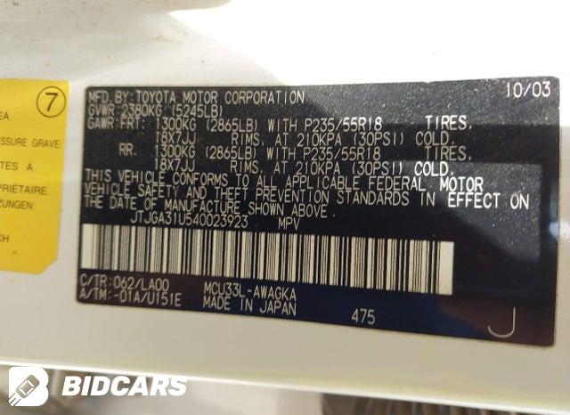 JTJGA31U540023923 2004 Lexus RX photo no. 9
