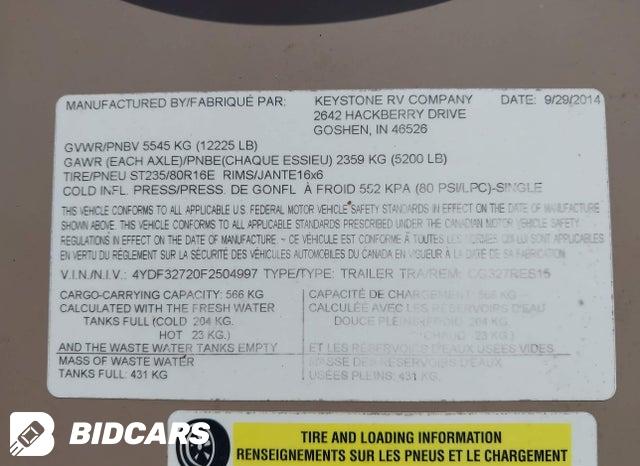 4YDF32720F2504997 2015 Keystone Rv Other photo no. 9