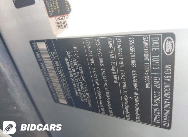 SALWR2WF9EA322721 2014 Land Rover Range Rover photo no. 9