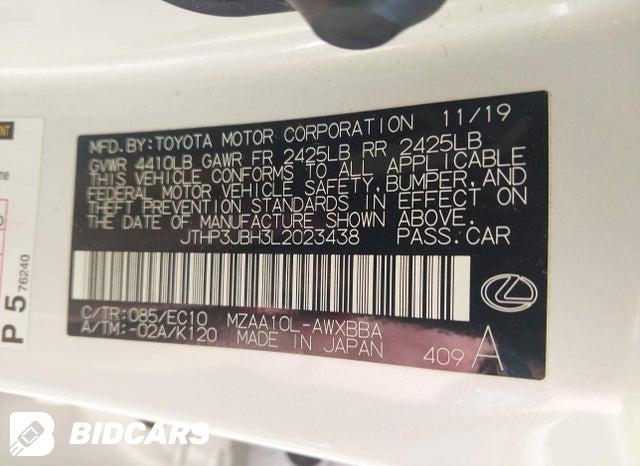 JTHP3JBH3L2023438 2020 Lexus UX 200 photo no. 9