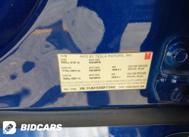 5YJSA1E20GF173440 2016 Tesla Model S photo no. 9