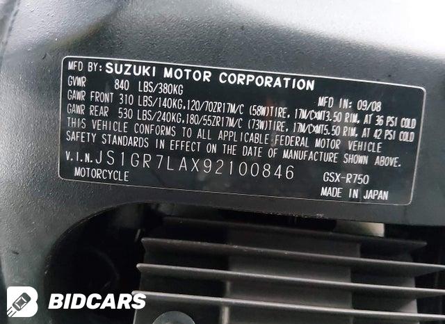 JS1GR7LAX92100846 2009 Suzuki GSX-R750 photo no. 10