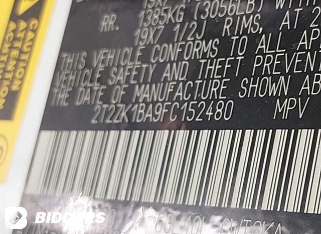 2T2ZK1BA9FC152480 2015 Lexus RX photo no. 9