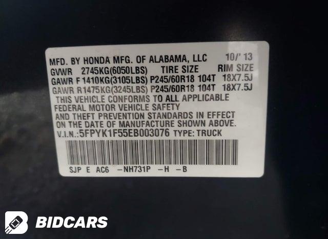 5FPYK1F55EB003076 2014 Honda Ridgeline photo no. 9