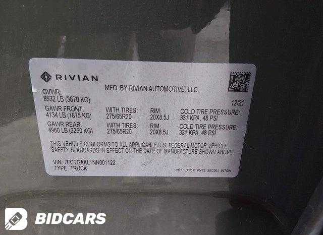 2022 Rivian R1T — VIN 7FCTGAAL1NN001122, фото 9