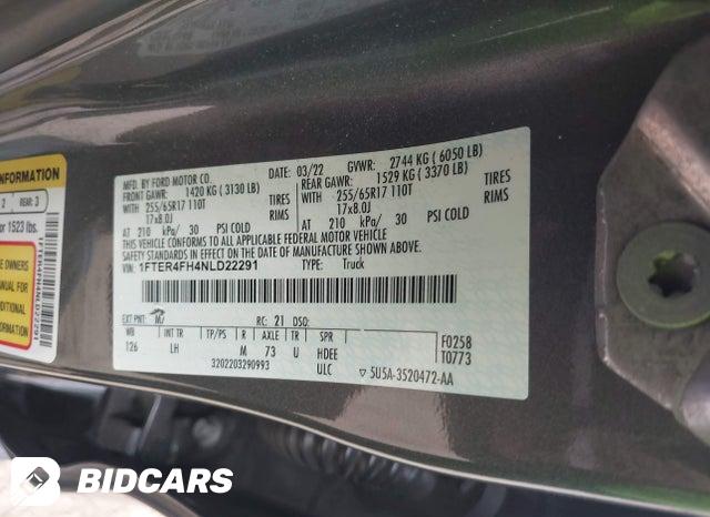 2022 Ford Ranger — VIN 1FTER4FH4NLD22291, фото 9