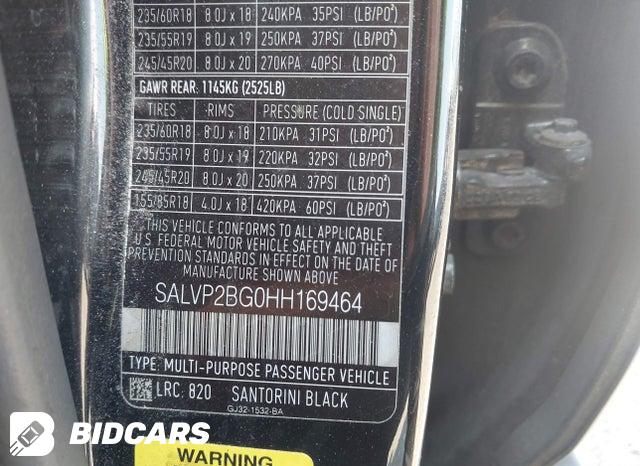 SALVP2BG0HH169464 2017 Land Rover Range Rover photo no. 9
